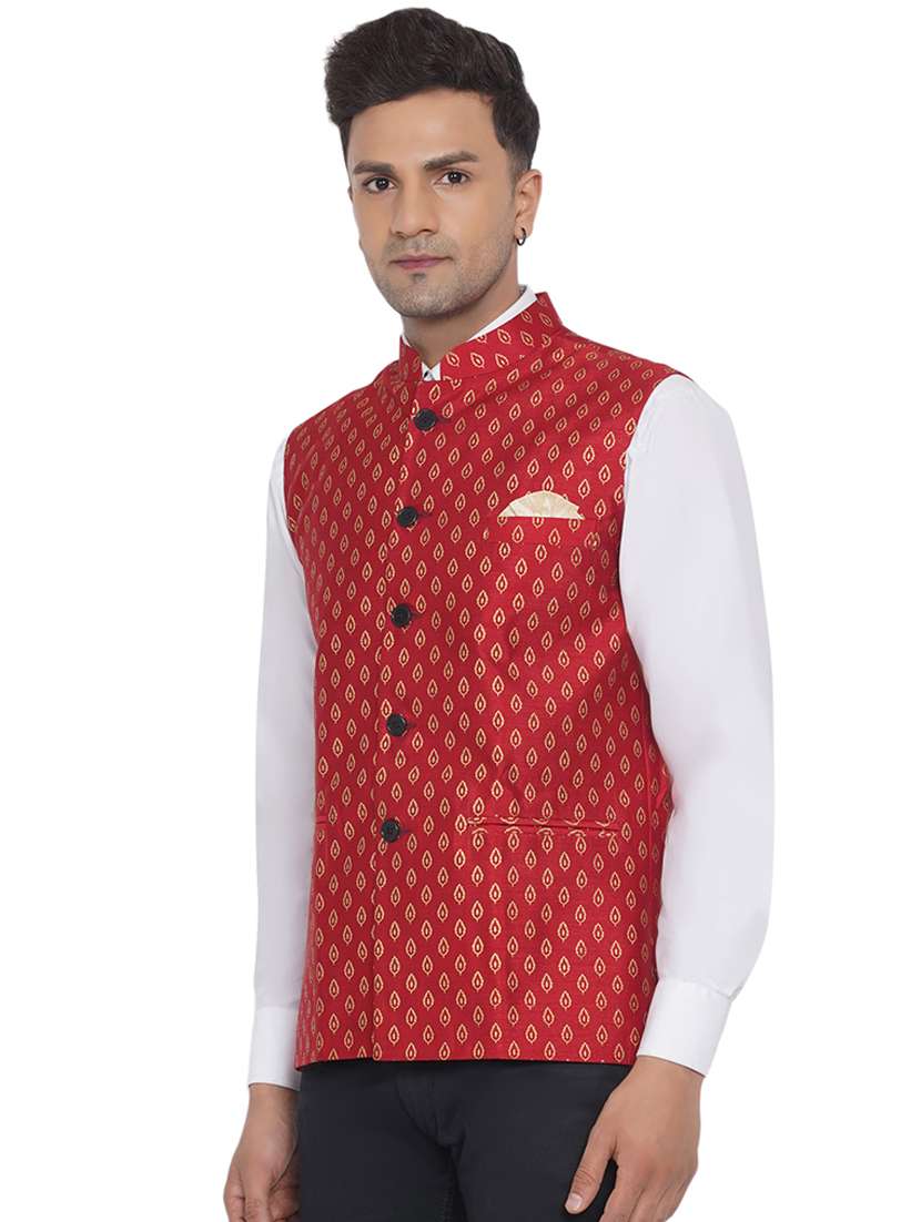 printed nehru jacket - 18532914 -  Standard Image - 1