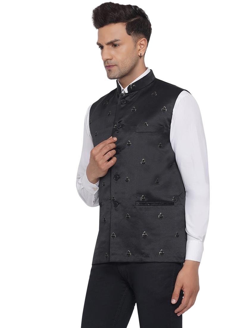 embroidered nehru jacket - 18532915 - Standard Image - 1