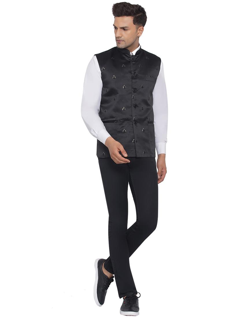 embroidered nehru jacket - 18532915 - Standard Image - 4