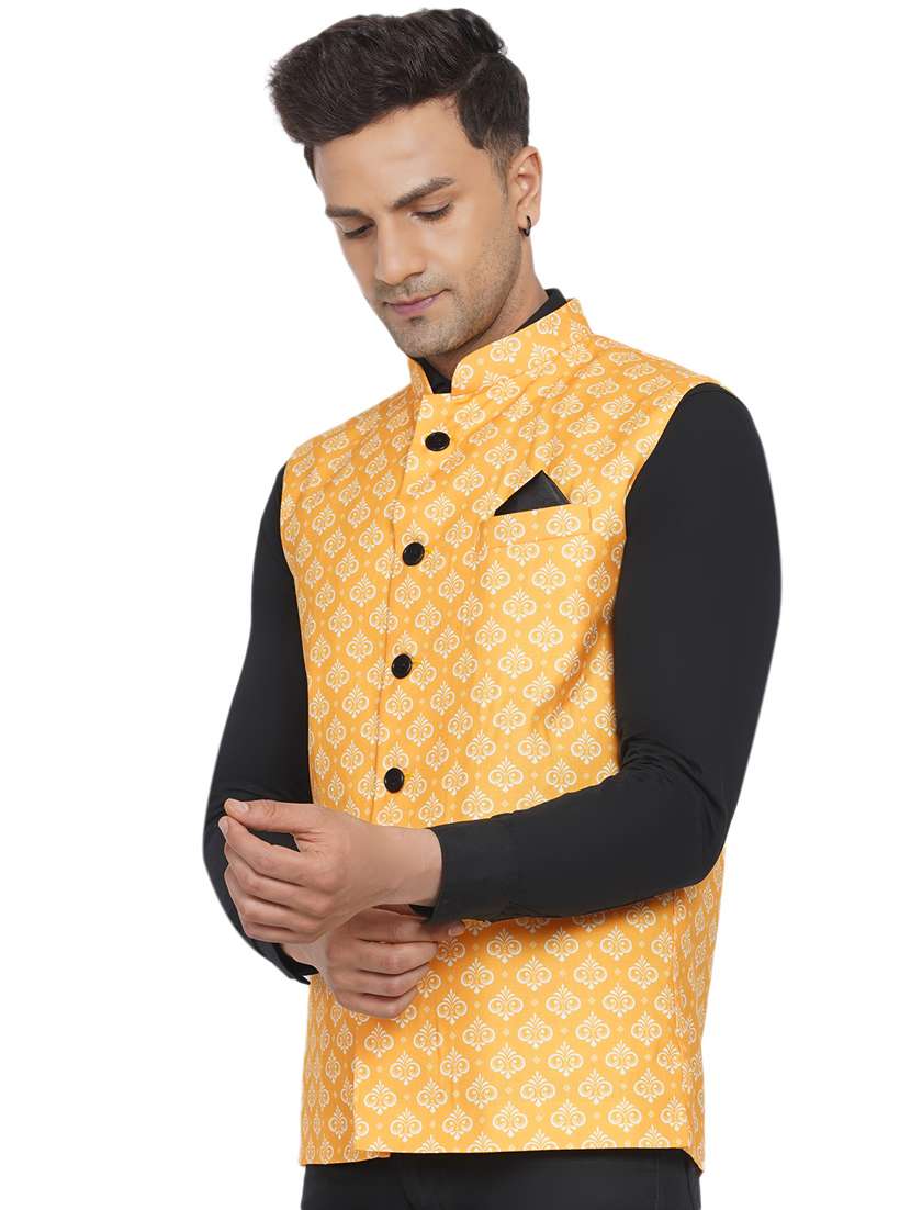 printed nehru jacket - 18532926 -  Standard Image - 1