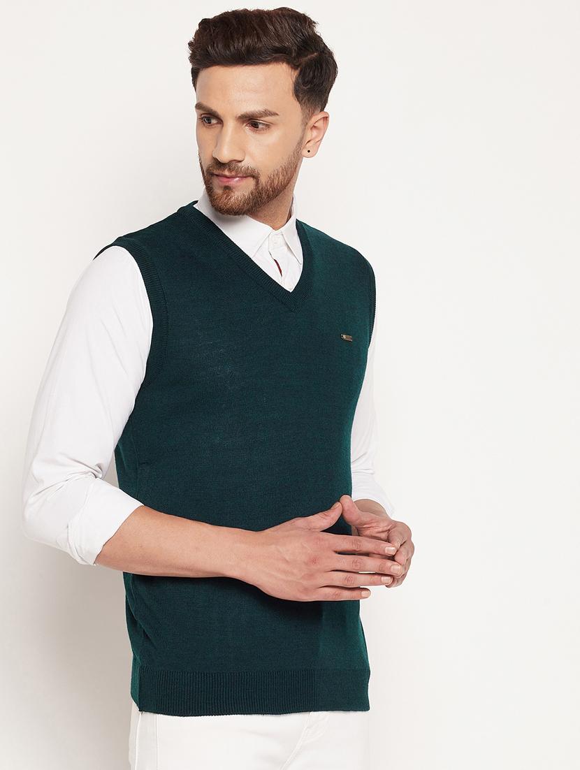 v neck solid pullover - 18532953 - Standard Image - 1