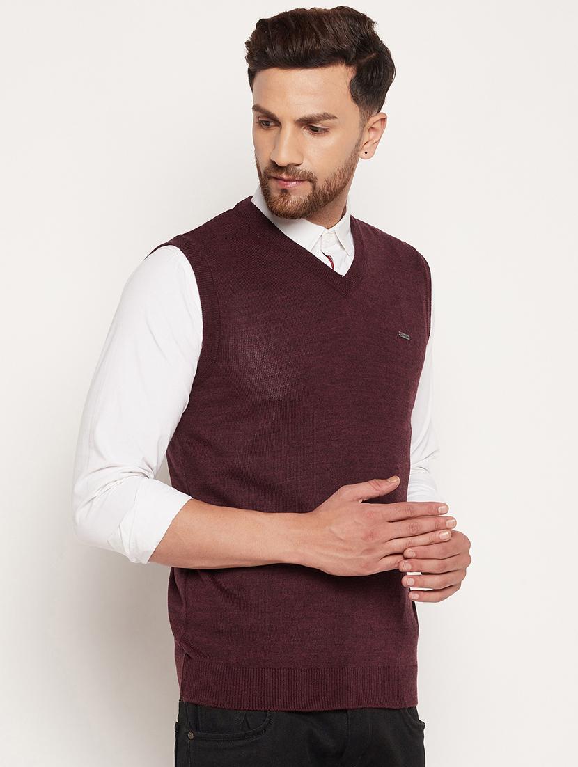 v neck solid pullover - 18532956 - Standard Image - 1