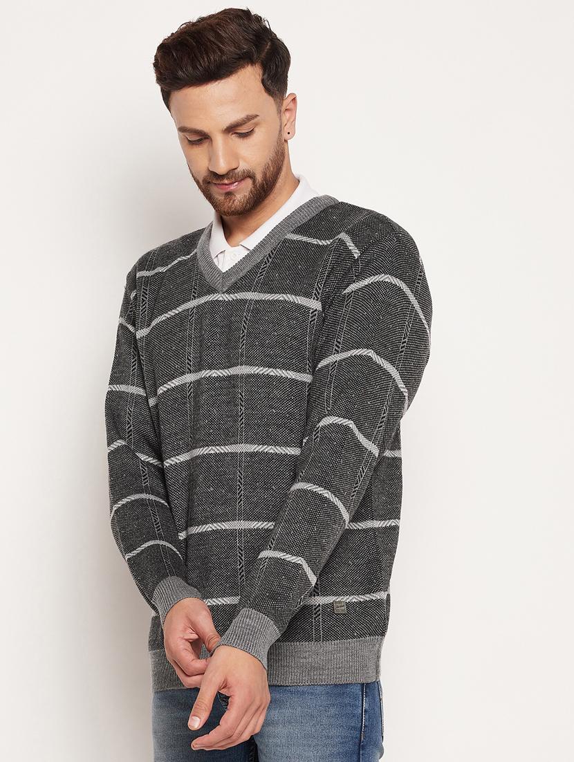 v neck checkered pullover - 18532973 - Standard Image - 1