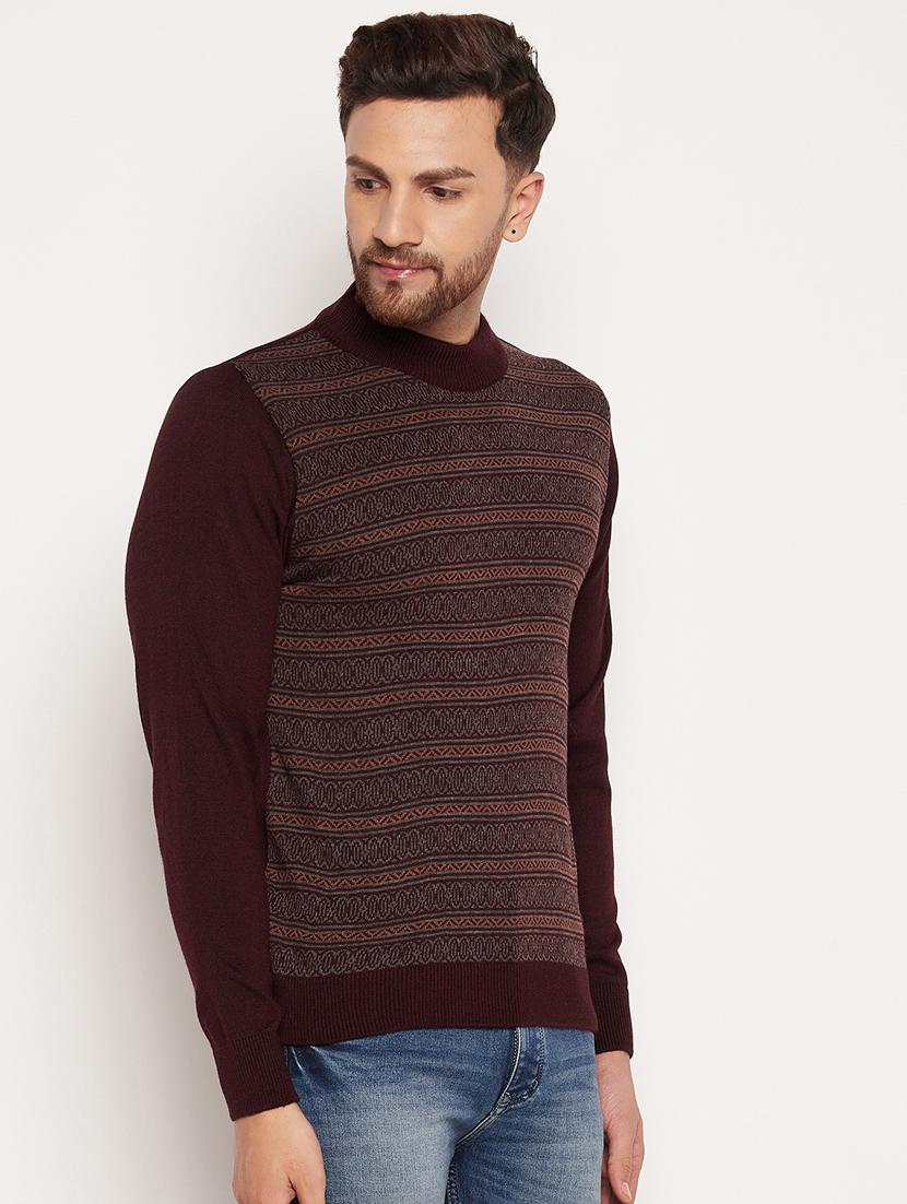 high neck printed pullover - 18532975 -  Standard Image - 1