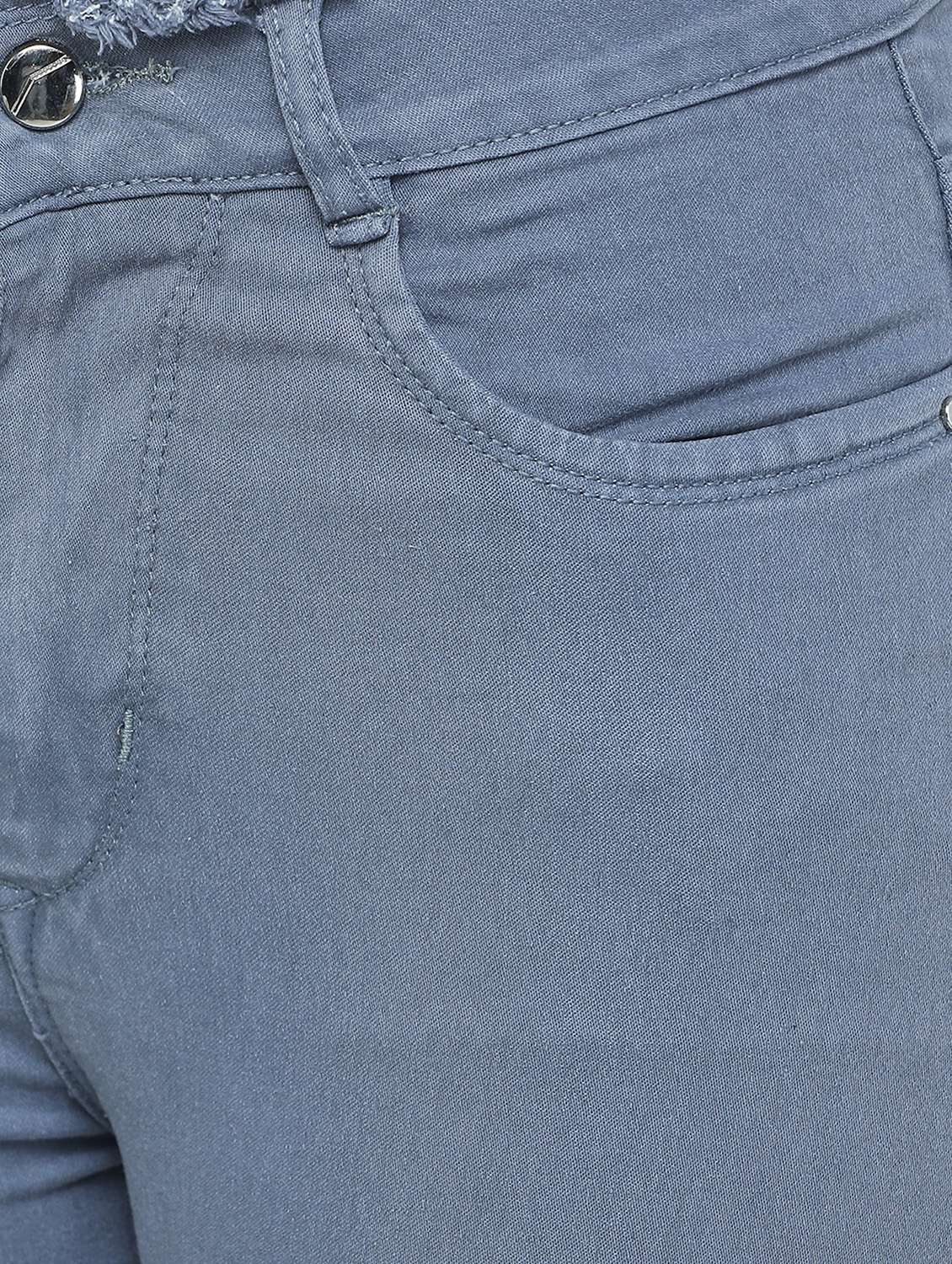 mid rise solid full length jeans - 18532996 -  Standard Image - 4