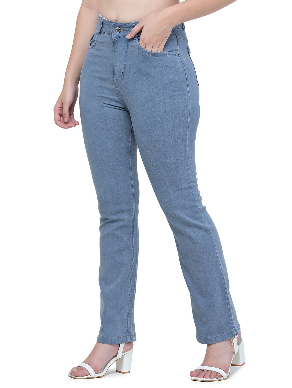 high rise washed denim jeans - 18533041 - Standard Image - 1