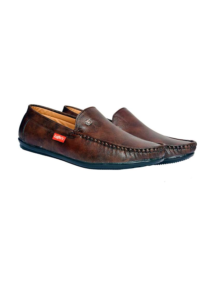 mens brown slip on loafer