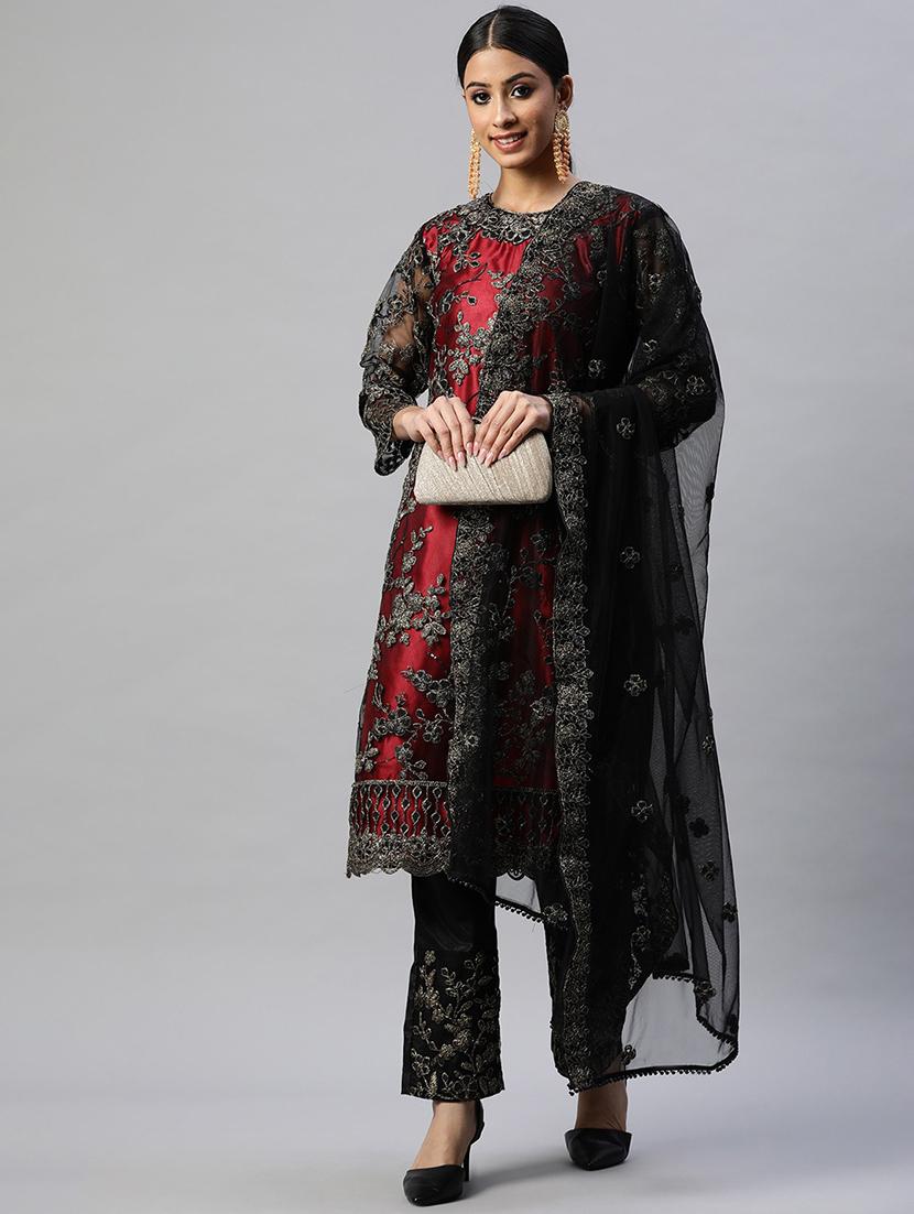 embroidered unstitched suit set - 18533930 -  Standard Image - 1