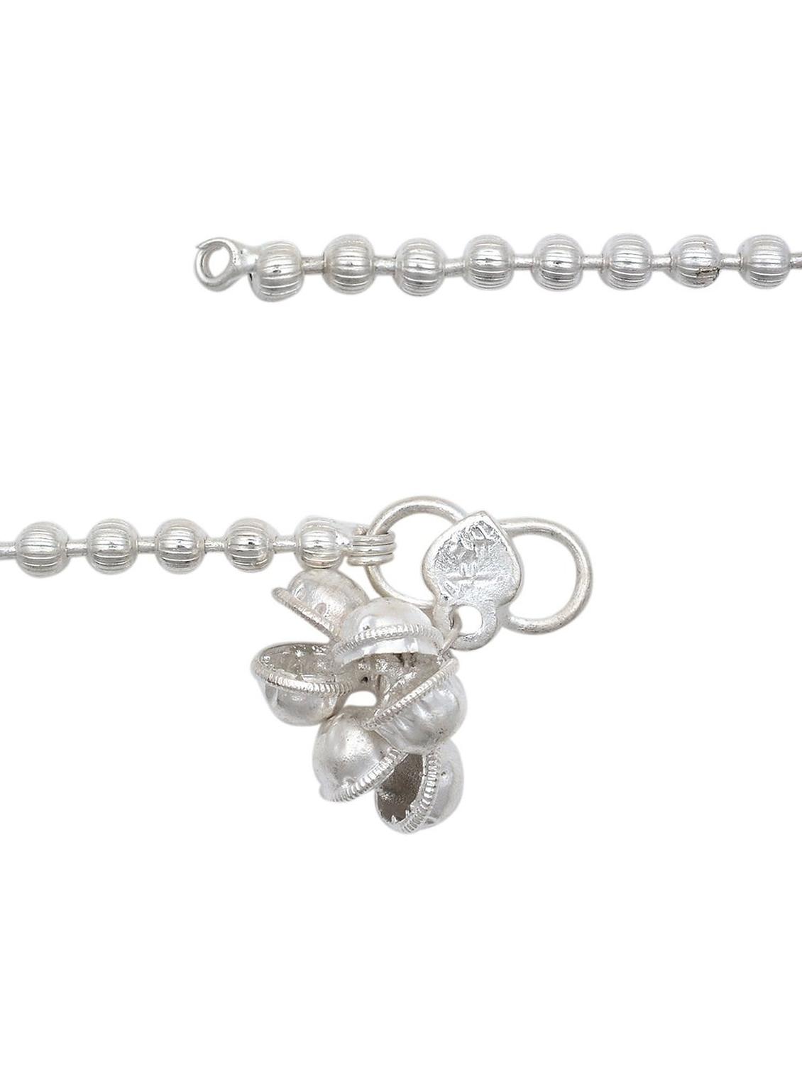 silver plated brass anklet - 18533961 - Standard Image - 1