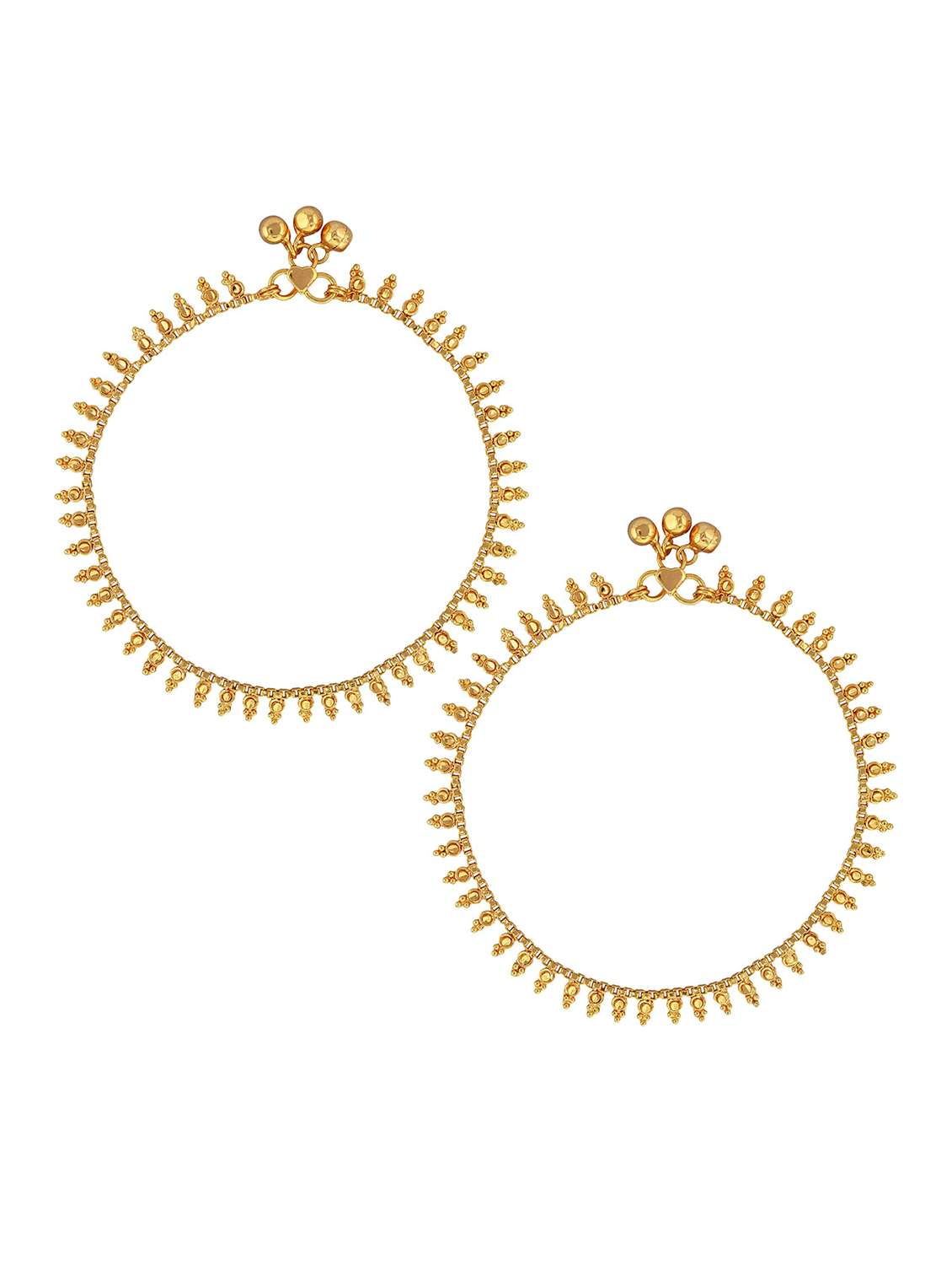 gold plated brass anklet 
