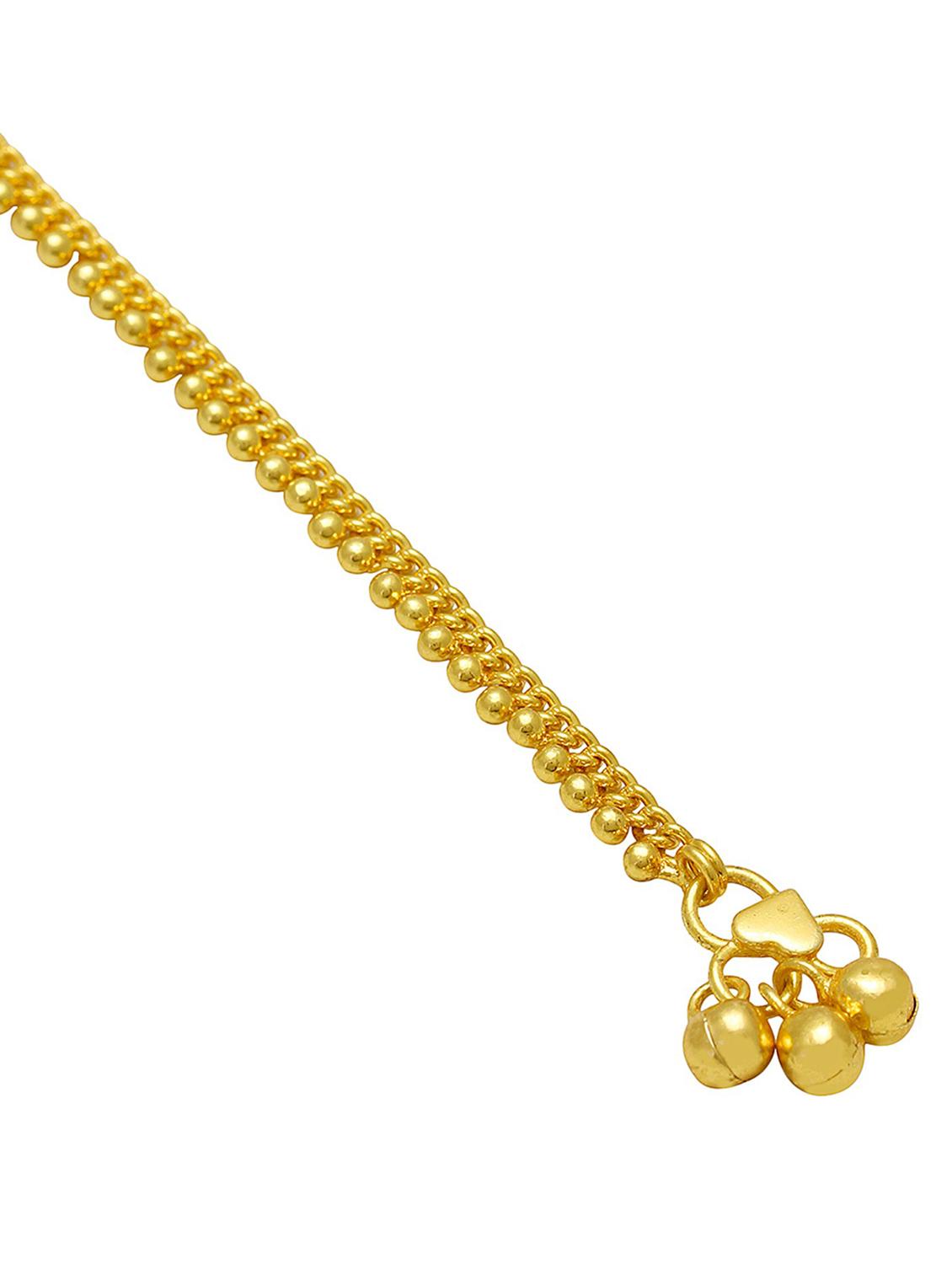gold plated brass anklet - 18533988 - Standard Image - 1