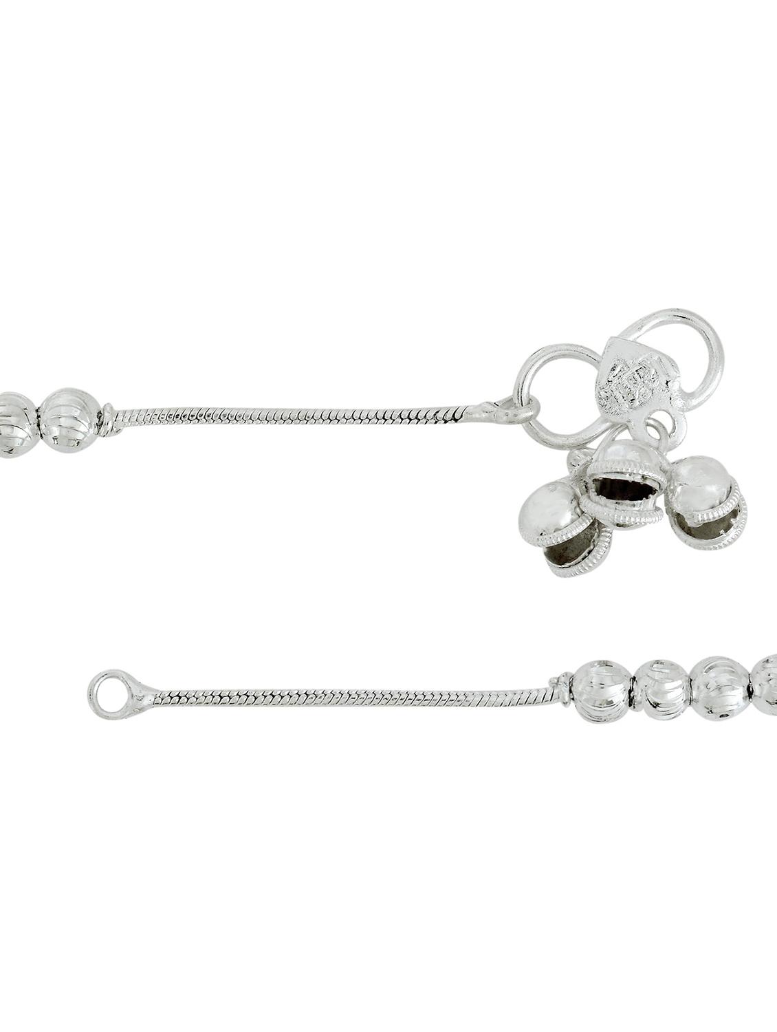 silver plated brass anklet - 18533990 - Standard Image - 1