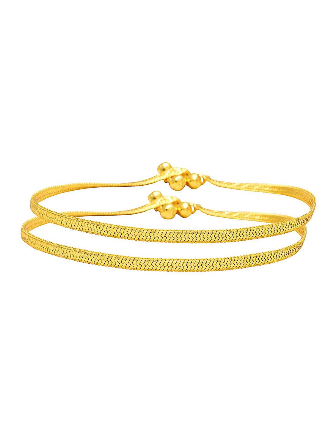 gold plated brass anklet - 18533993 - Zoom Image - 0