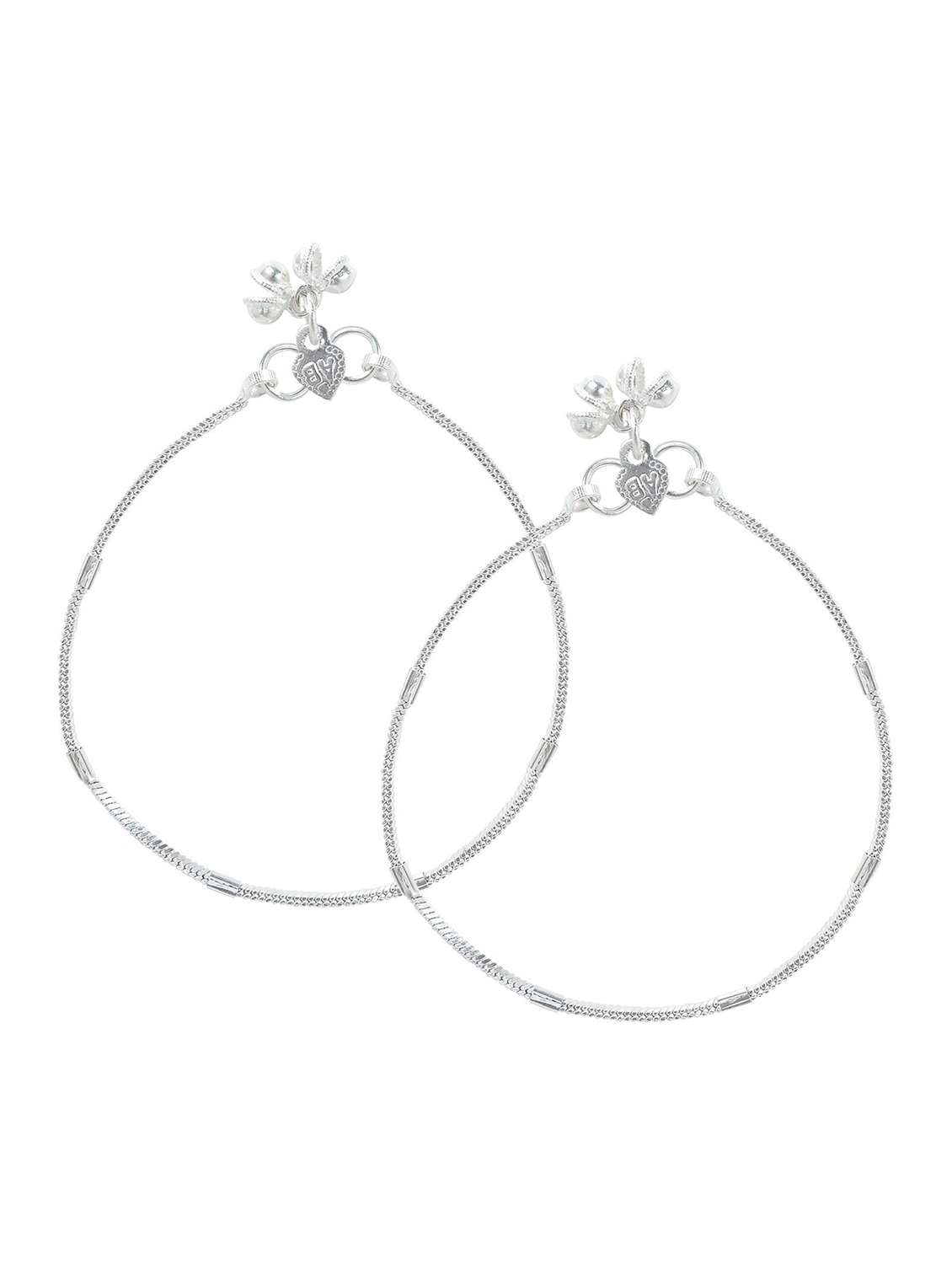 silver plated brass anklet 