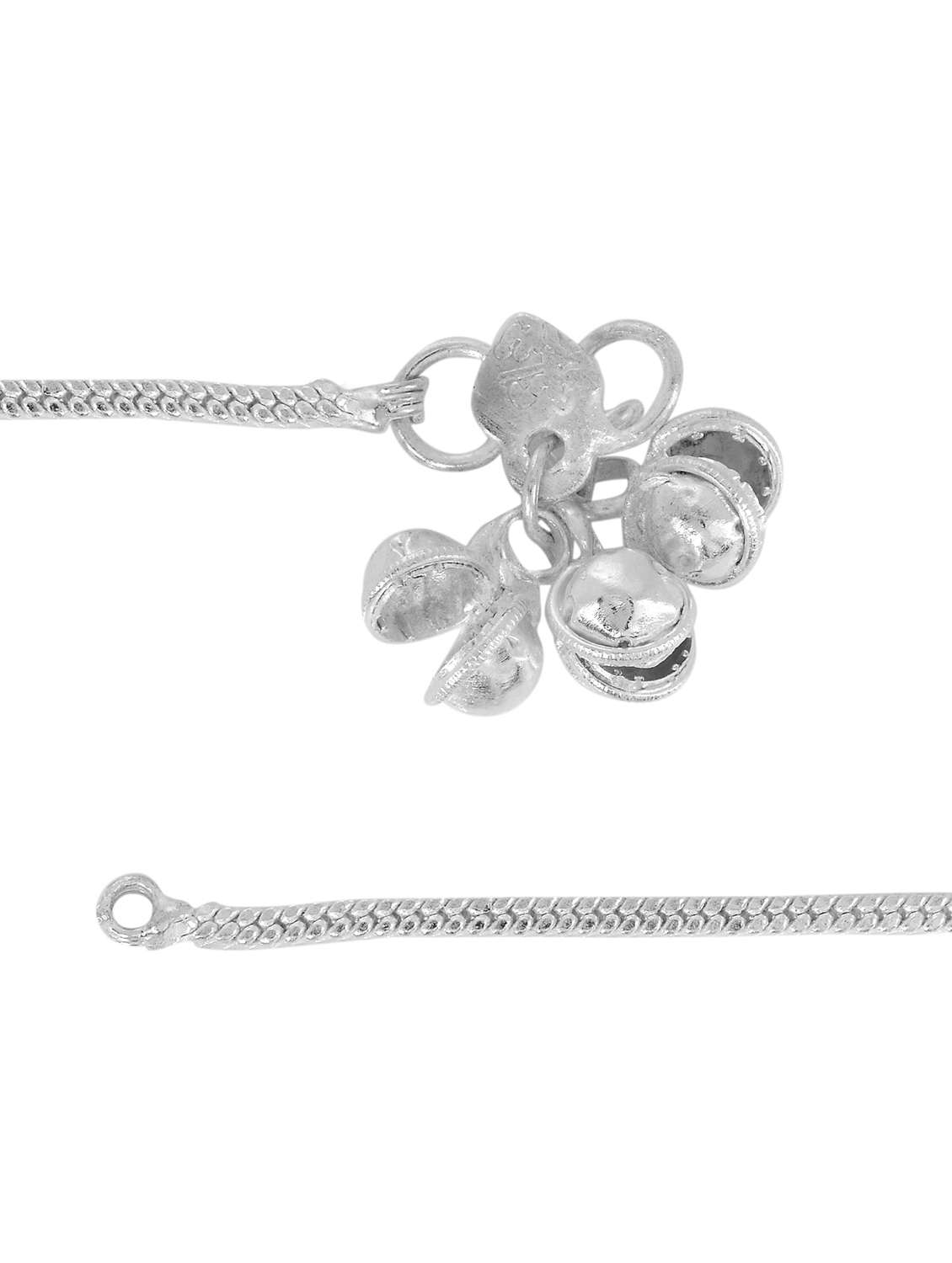 silver plated brass anklet  - 18534010 -  Standard Image - 1