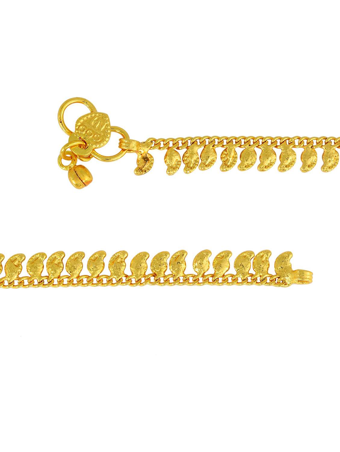 gold plated brass anklet  - 18534018 -  Standard Image - 1