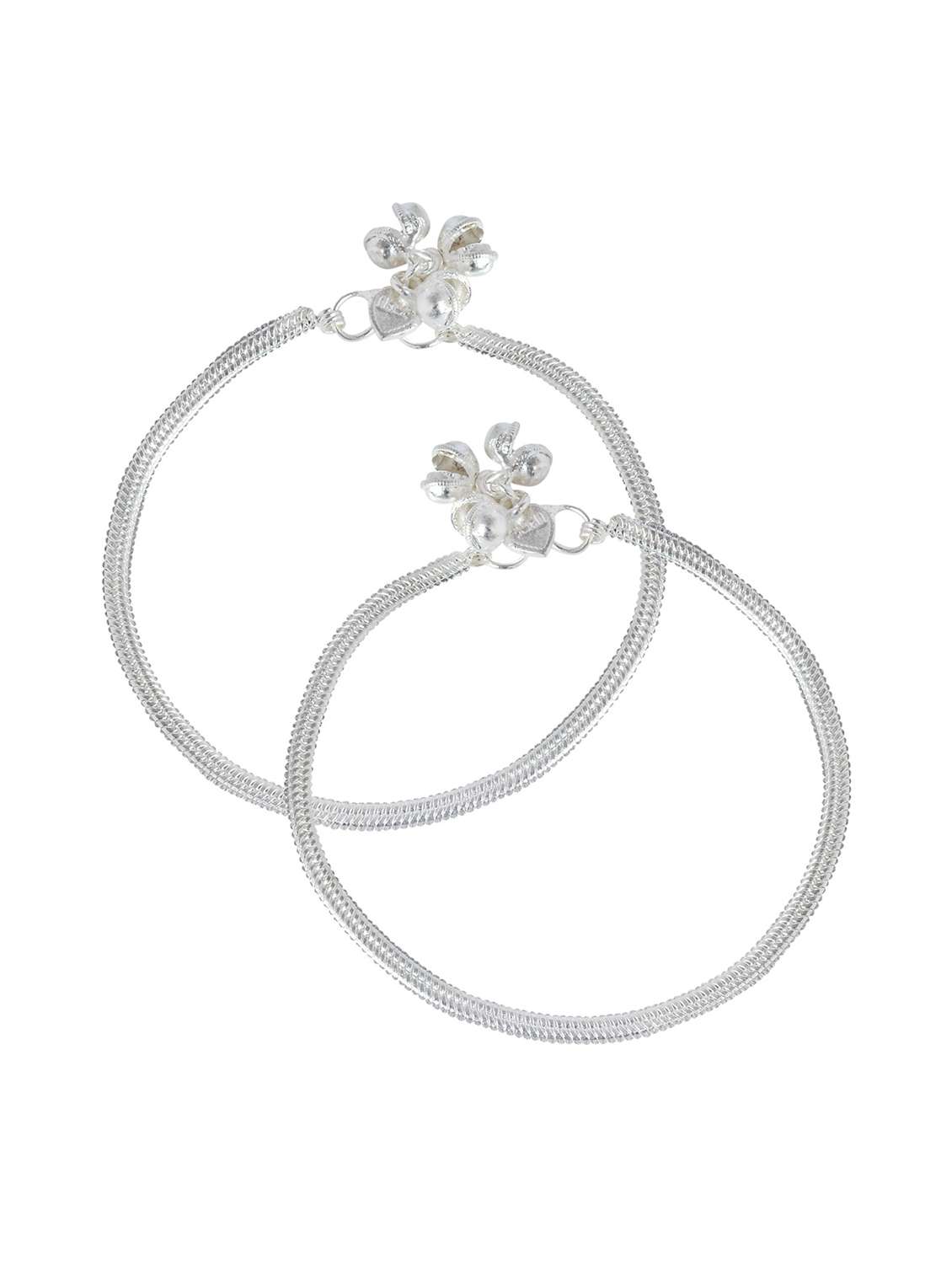 silver plated brass anklet 