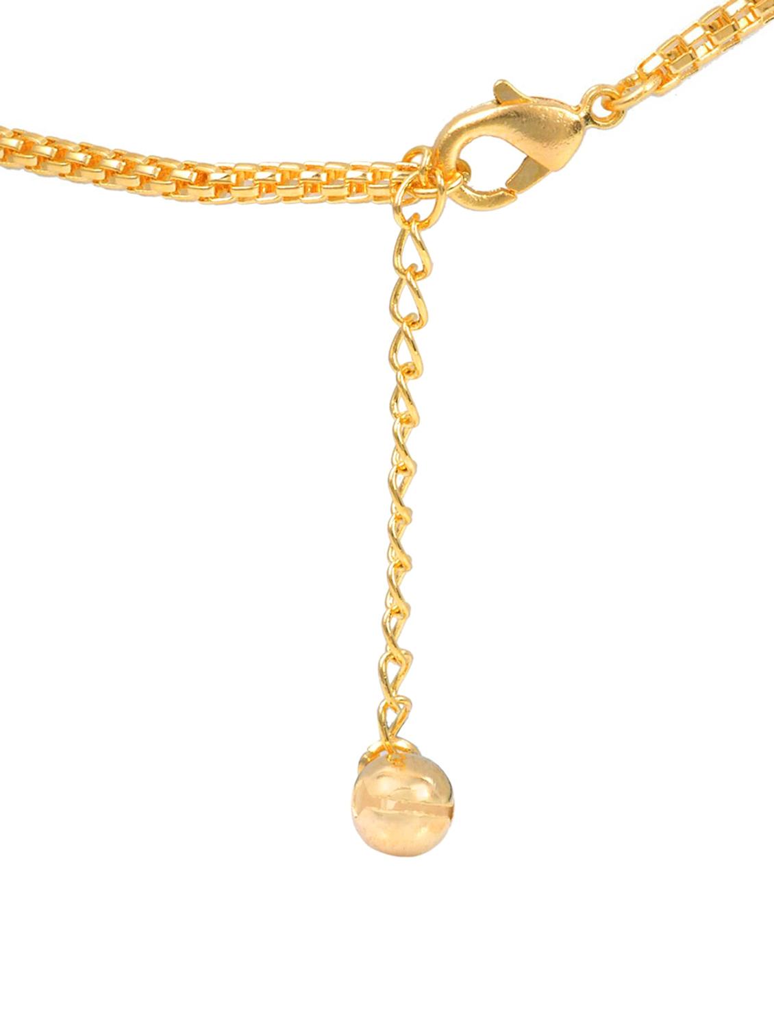 single foot gold plated brass anklet  - 18534022 -  Standard Image - 1