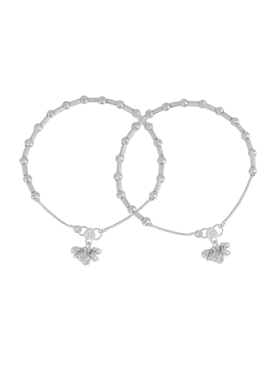 silver plated brass anklet 