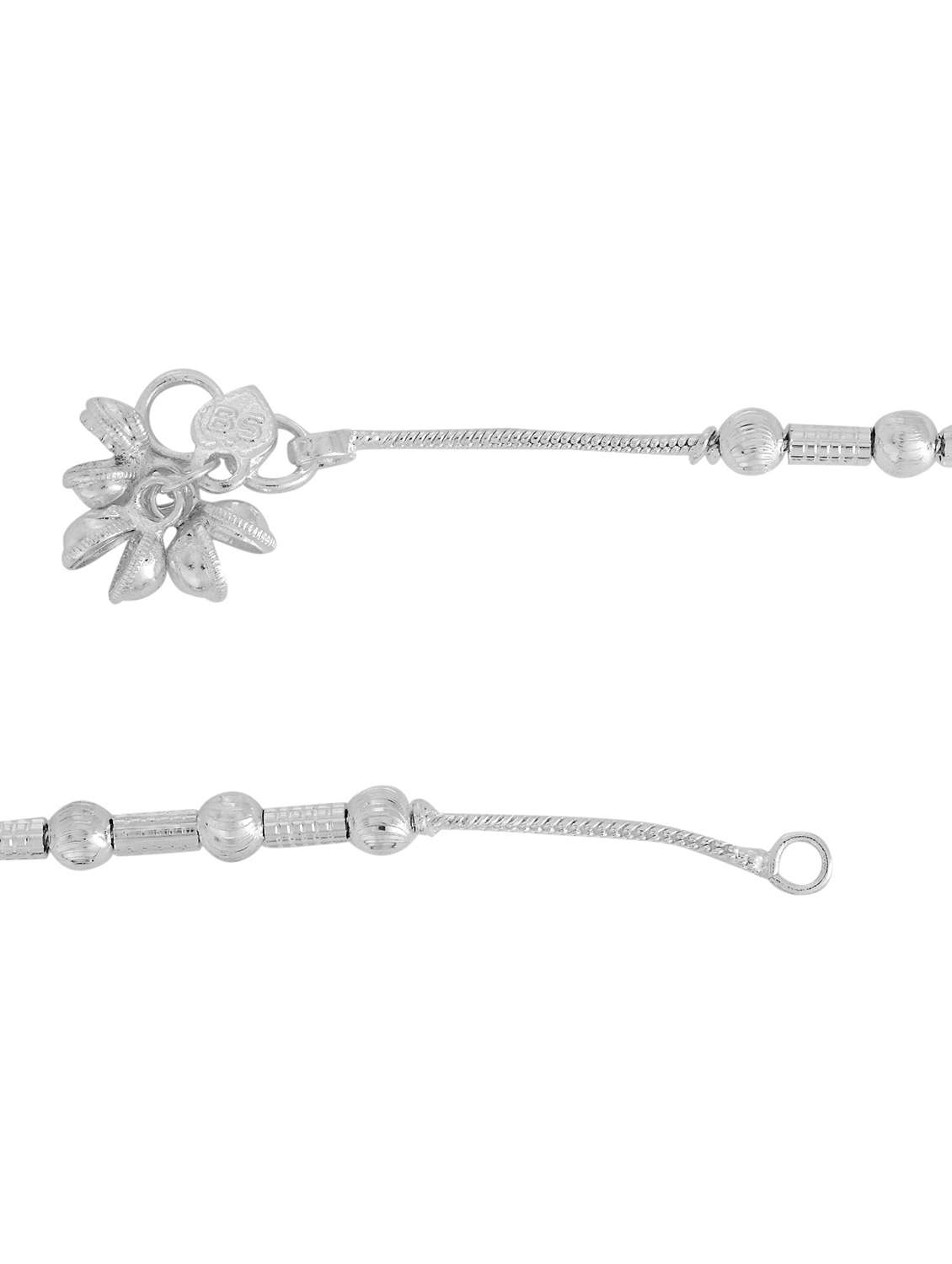 silver plated brass anklet  - 18534023 -  Standard Image - 1