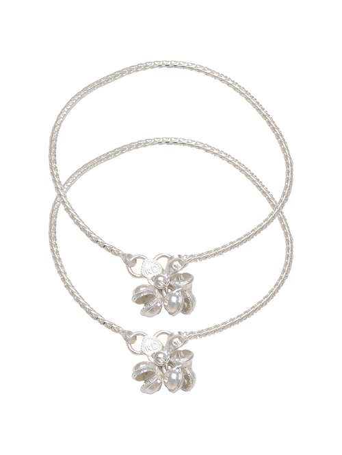 silver plated brass anklet - 18534032 - Standard Image - 0