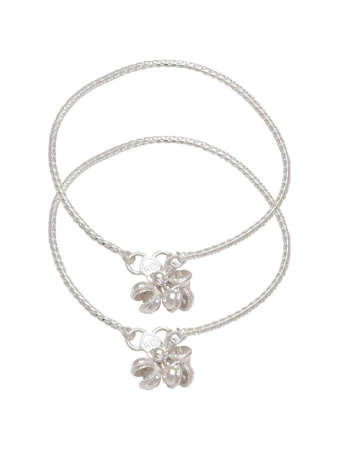 silver plated brass anklet - 18534032 - Zoom Image - 0