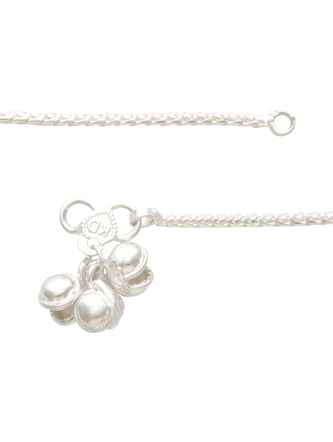 silver plated brass anklet  - 18534032 -  Standard Image - 1