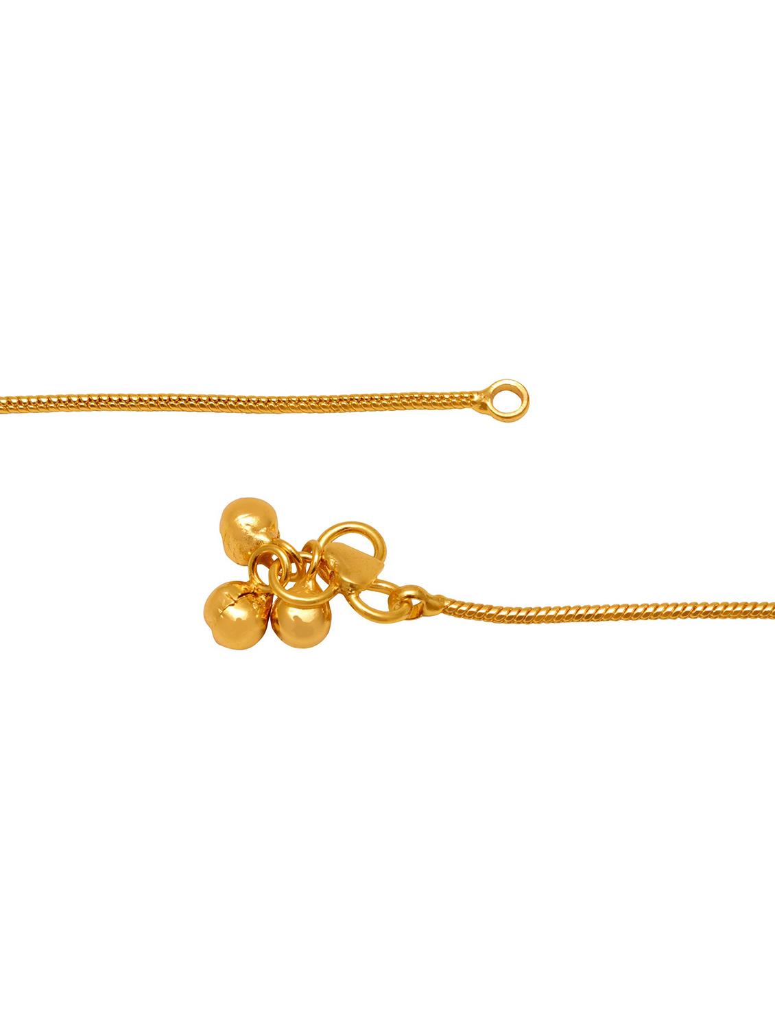 gold plated brass anklet  - 18534035 -  Standard Image - 1