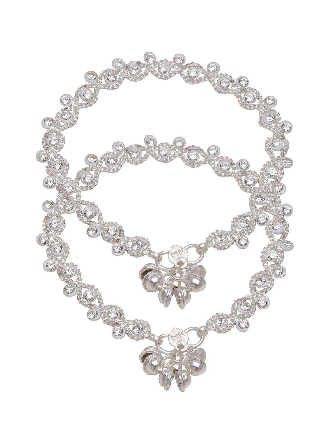 silver plated brass anklet 