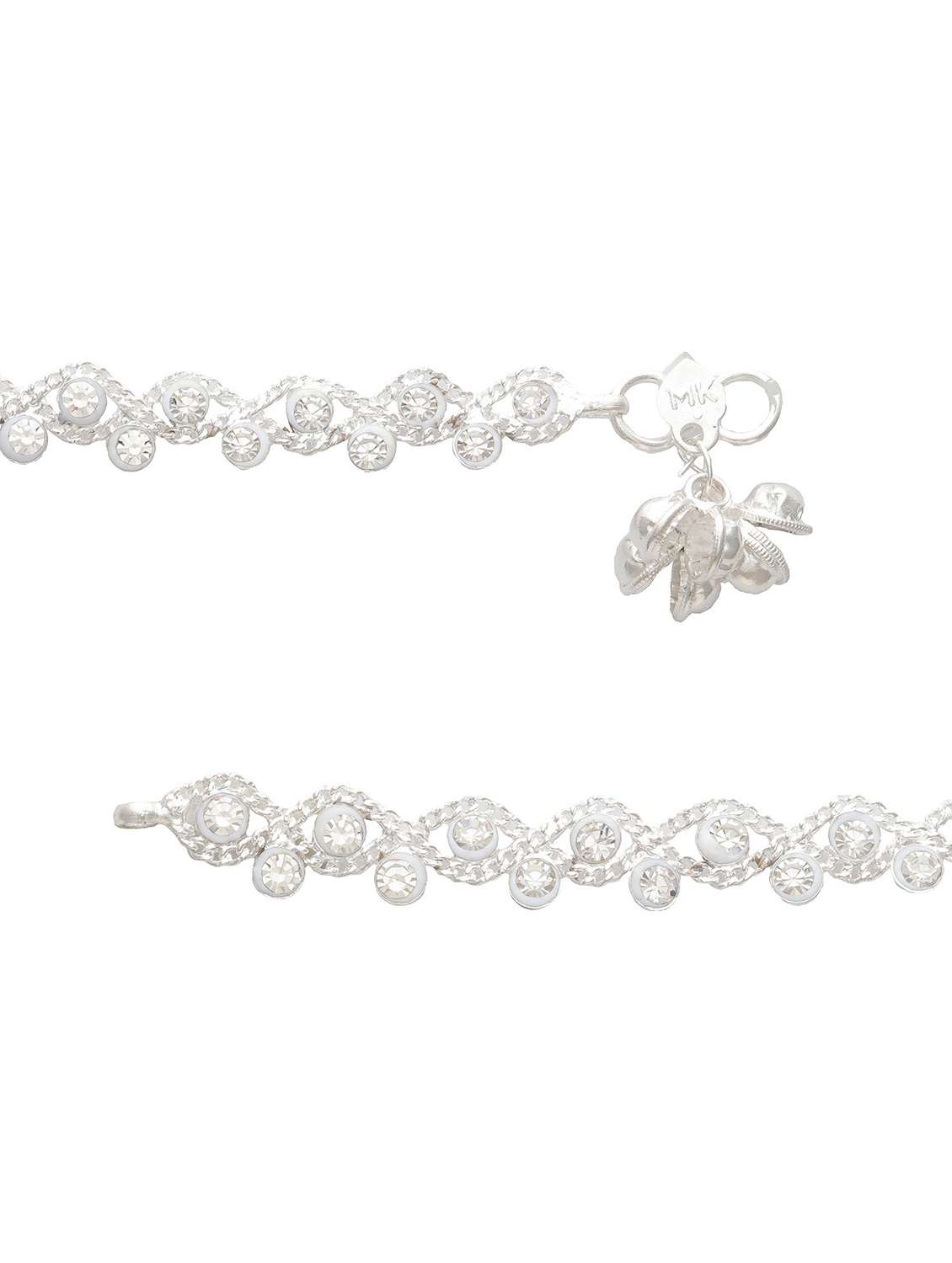 silver plated brass anklet  - 18534042 -  Standard Image - 1