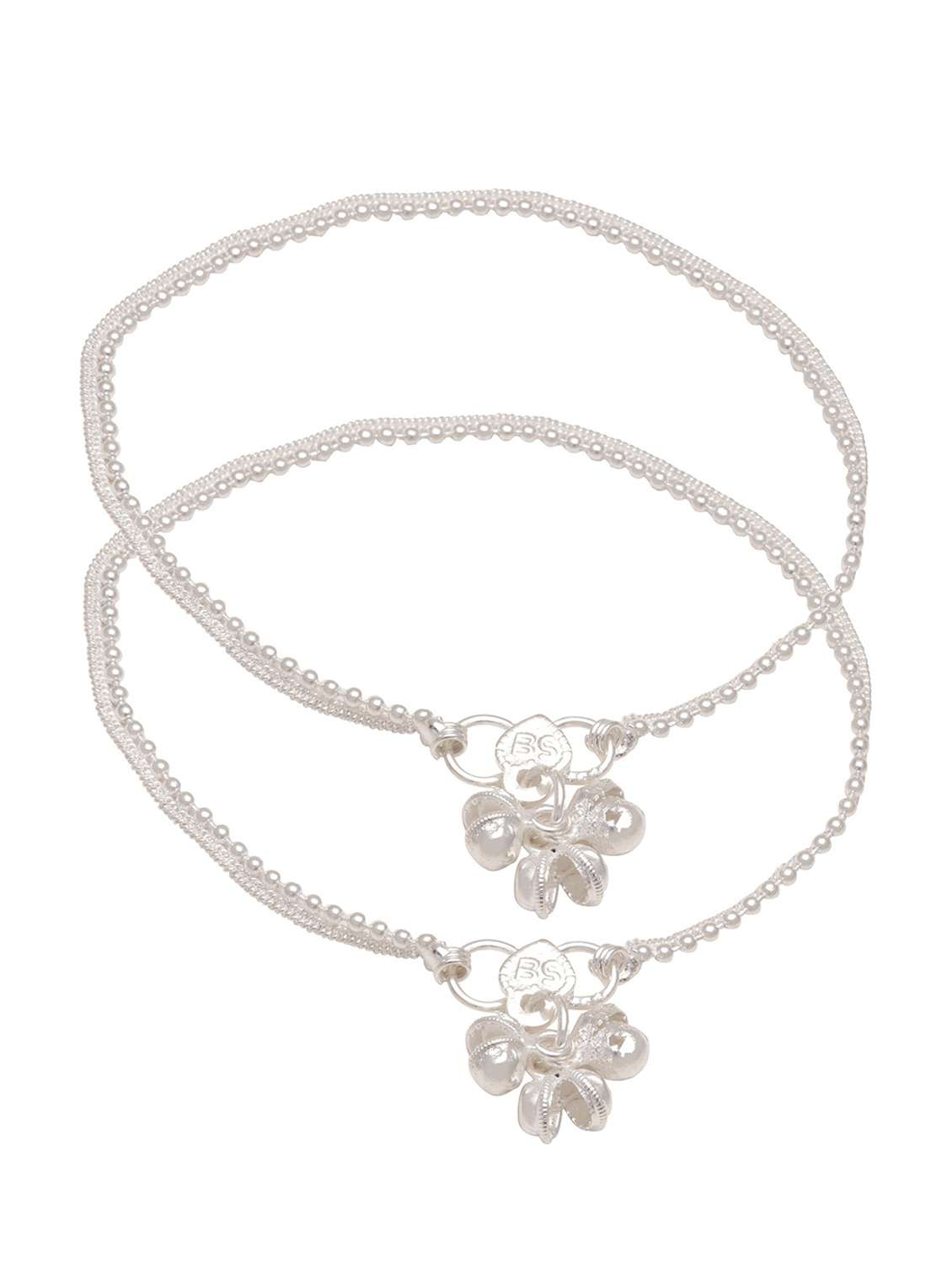 silver plated brass anklet 