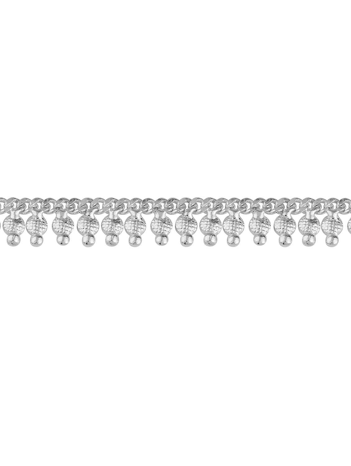 silver plated brass anklet  - 18534060 -  Standard Image - 1
