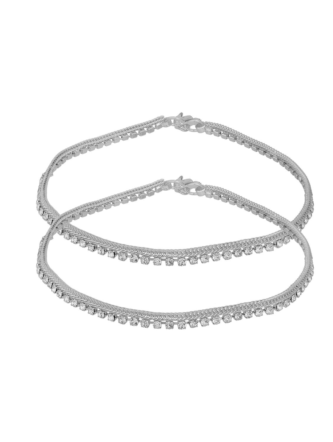 silver plated brass anklet  - 18534064 -  Standard Image - 1