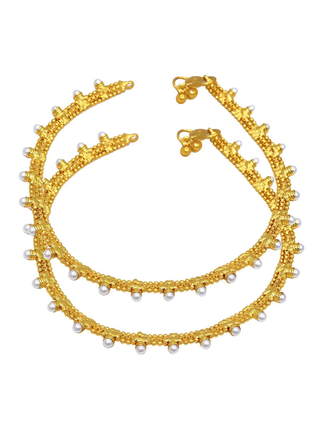 gold plated brass anklet 