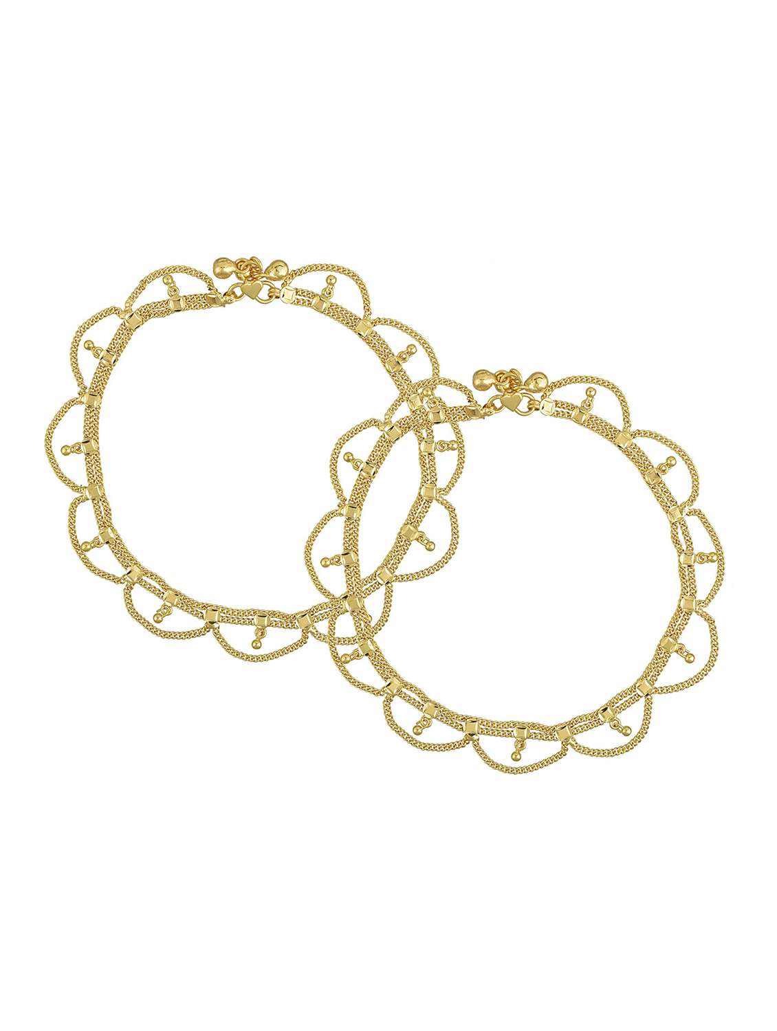 gold plated brass anklet 