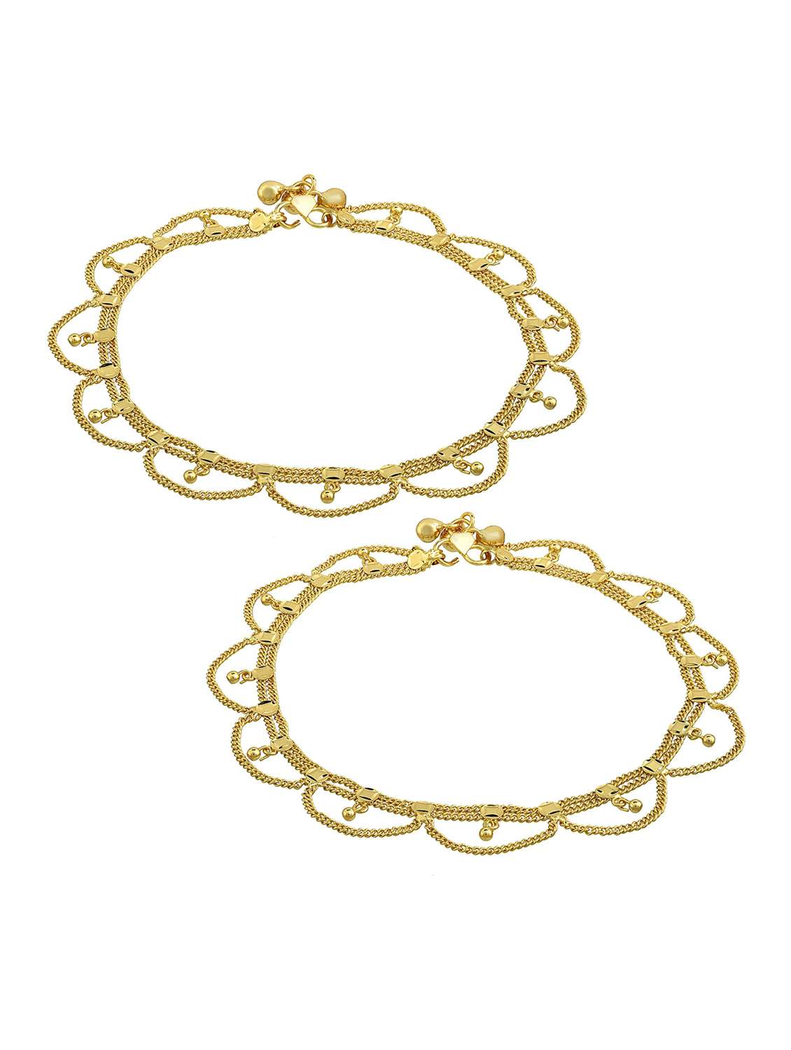 gold plated brass anklet  - 18534070 -  Standard Image - 1