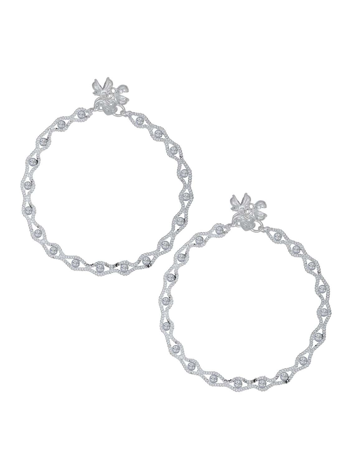 silver plated brass anklet  - 18534087 -  Standard Image - 1