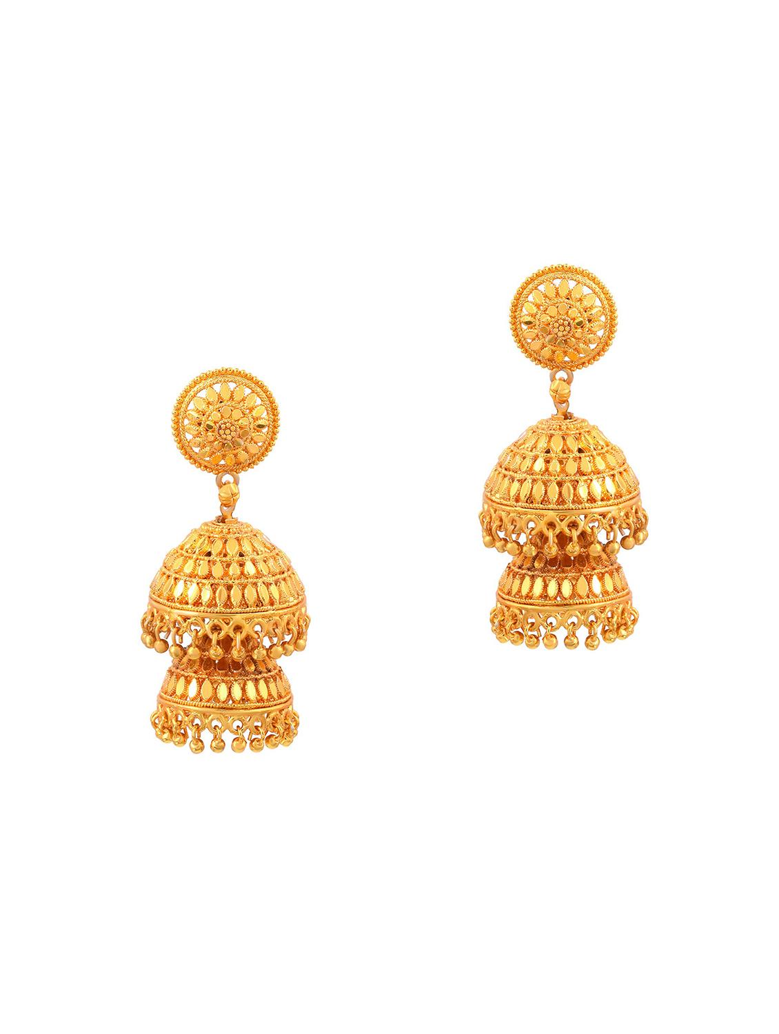 combo of 2 brass earrings - 18534135 - Standard Image - 1