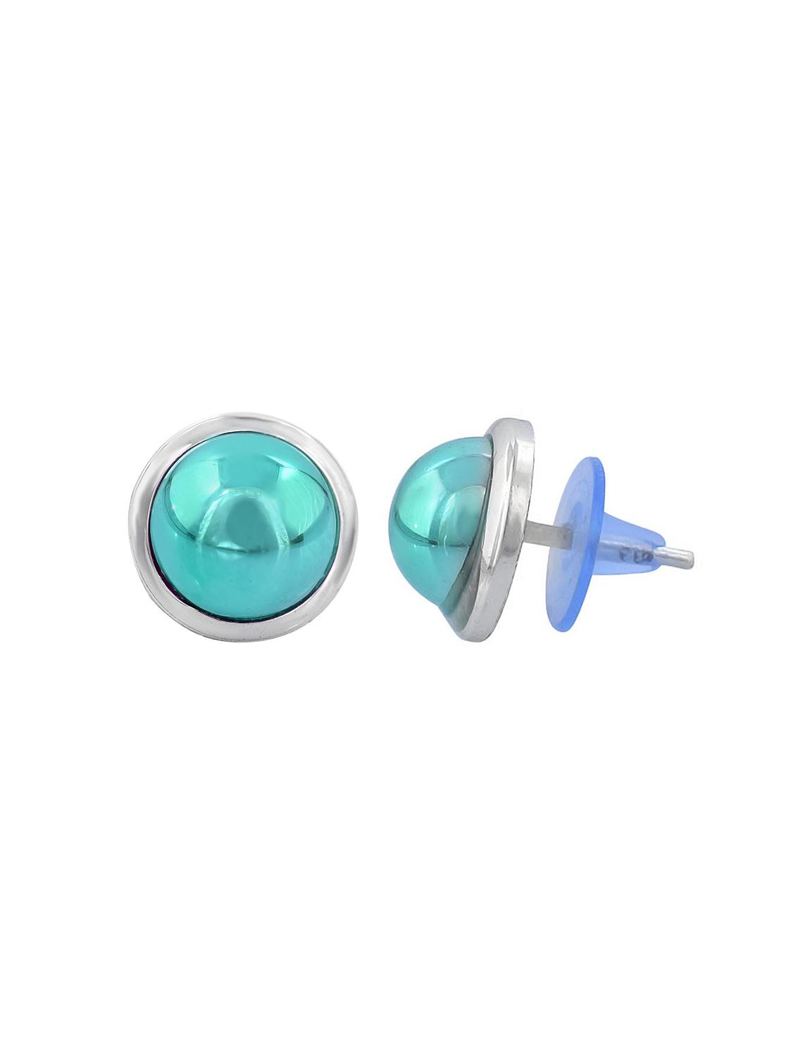 blue brass stud earring - 18534138 -  Standard Image - 1