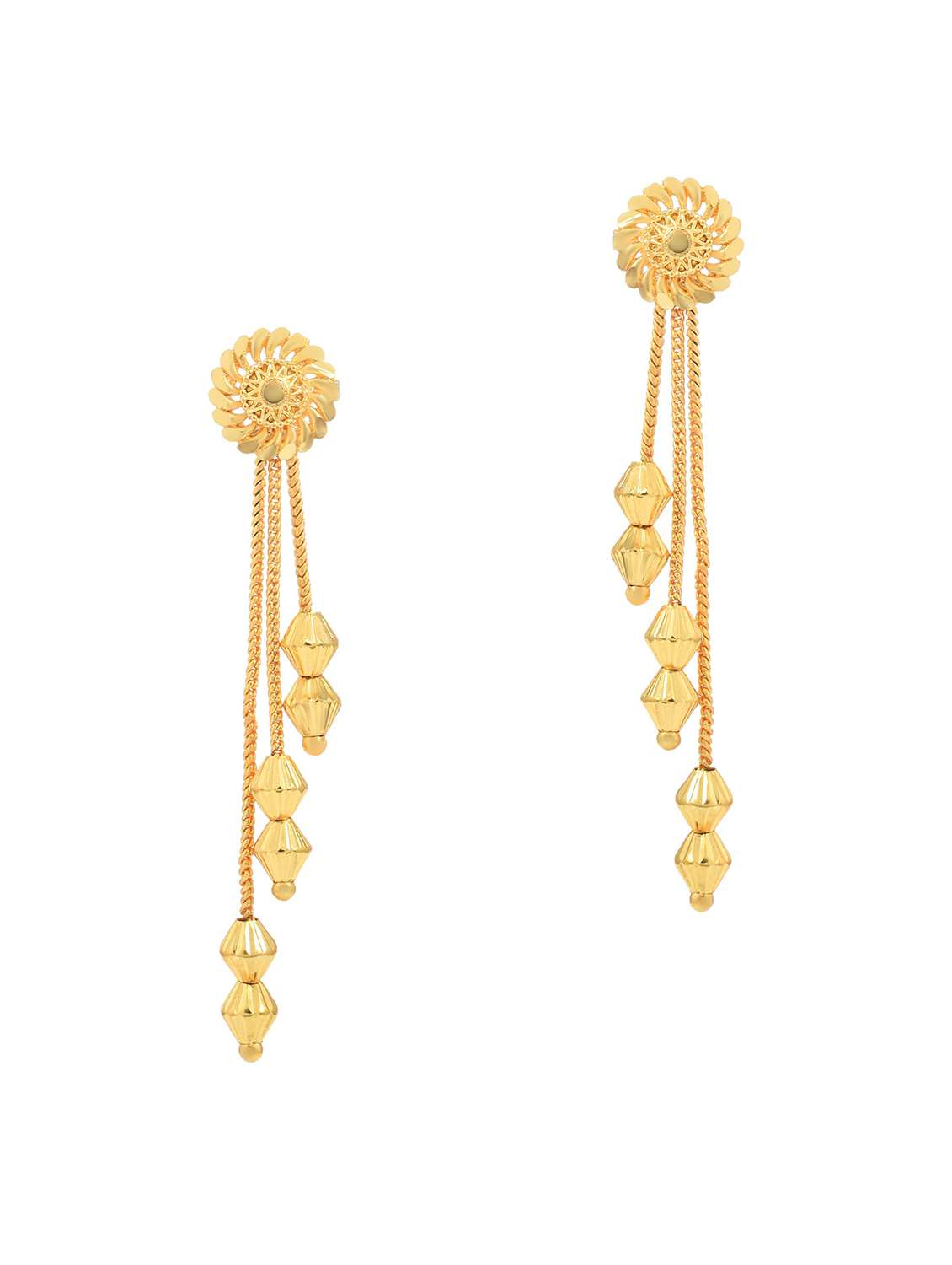 gold brass stud earring - 18534139 - Standard Image - 1