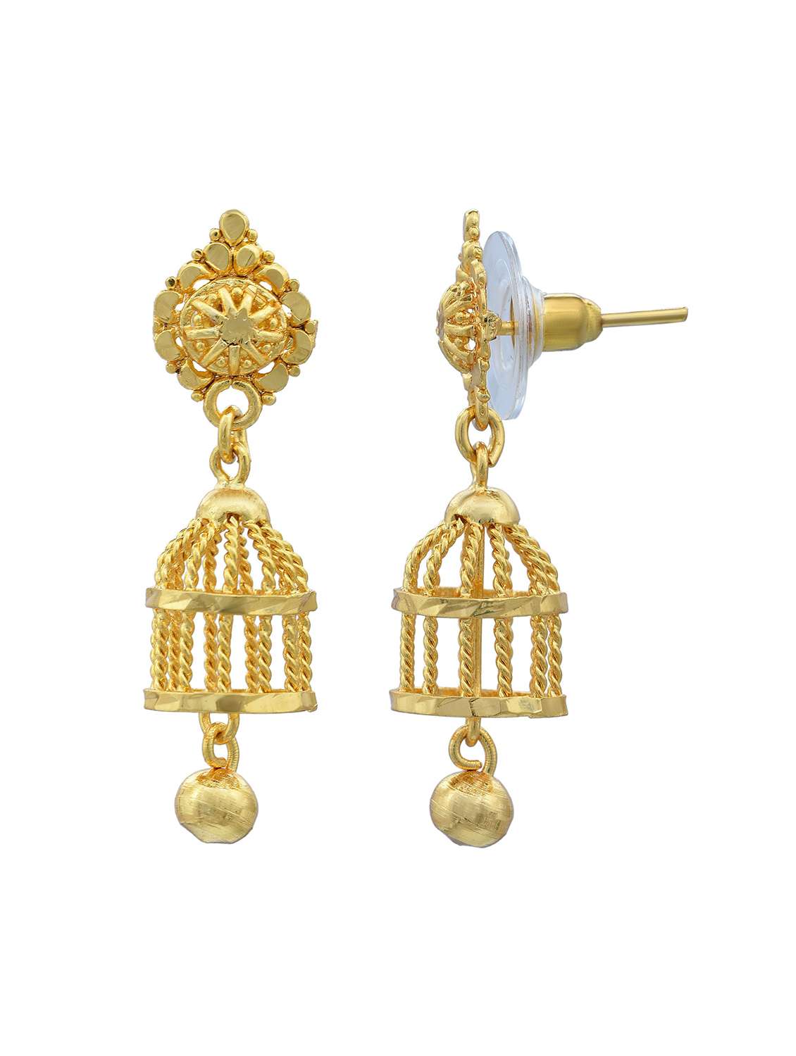 gold plated stud earring - 18534141 -  Standard Image - 1