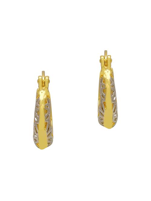 gold brass hoop earring - 18534158 -  Standard Image - 0