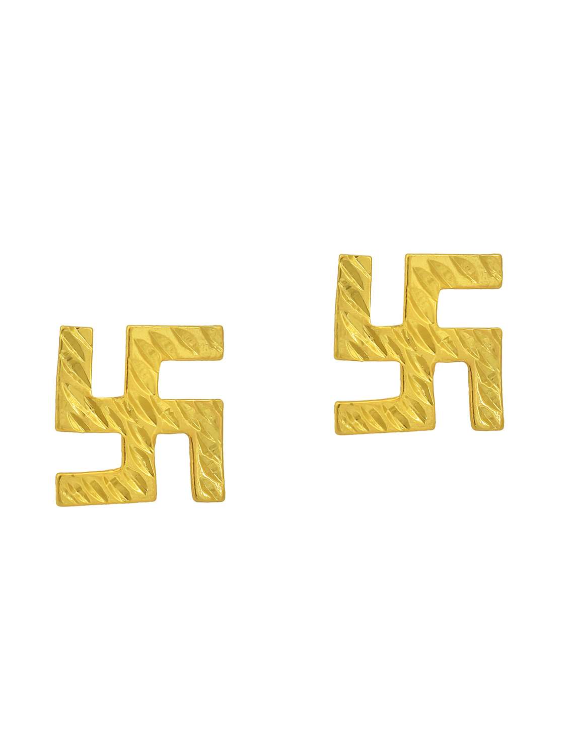 gold brass stud earring - 18534200 - Zoom Image - 0
