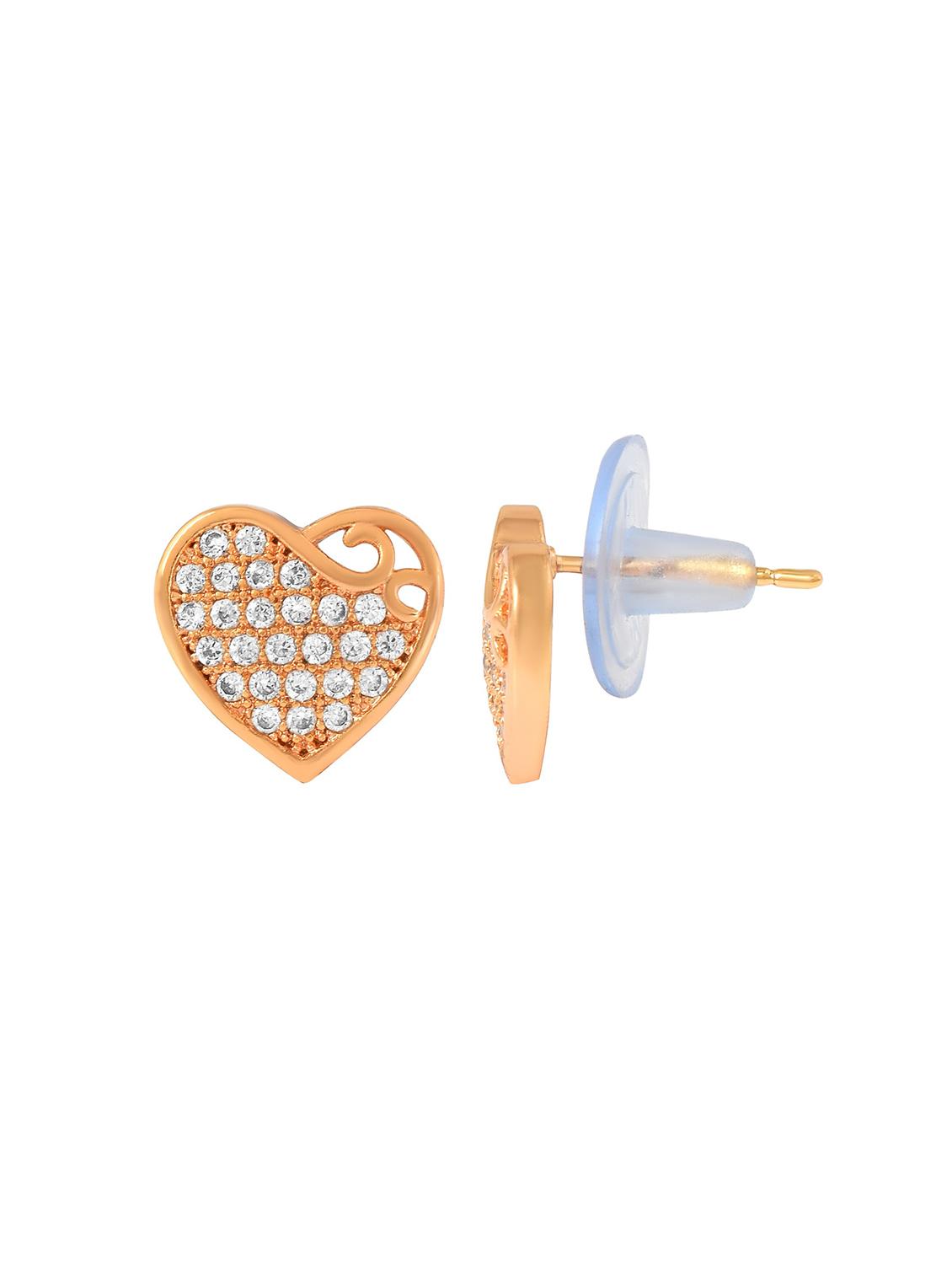 gold brass stud earring - 18534215 -  Standard Image - 1