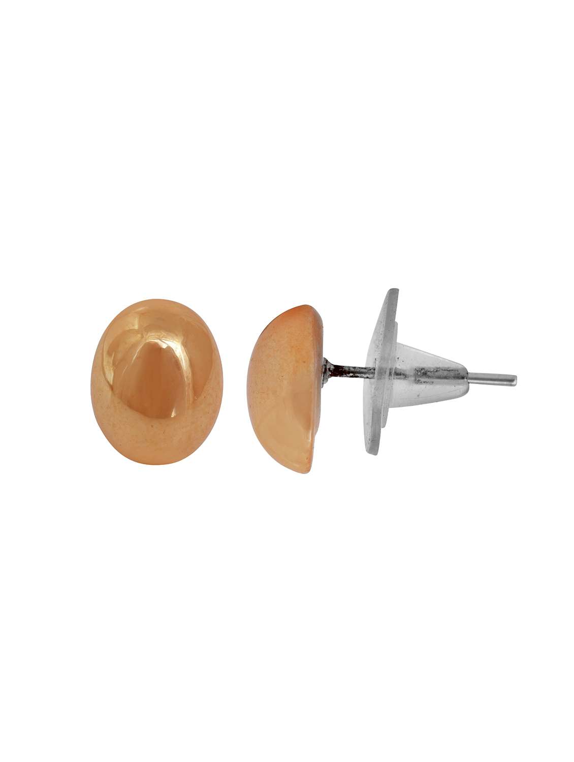 brown brass stud earring - 18534219 -  Standard Image - 1