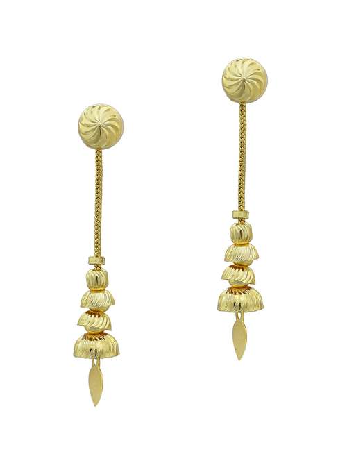 gold brass drop earring - 18534224 -  Standard Image - 0