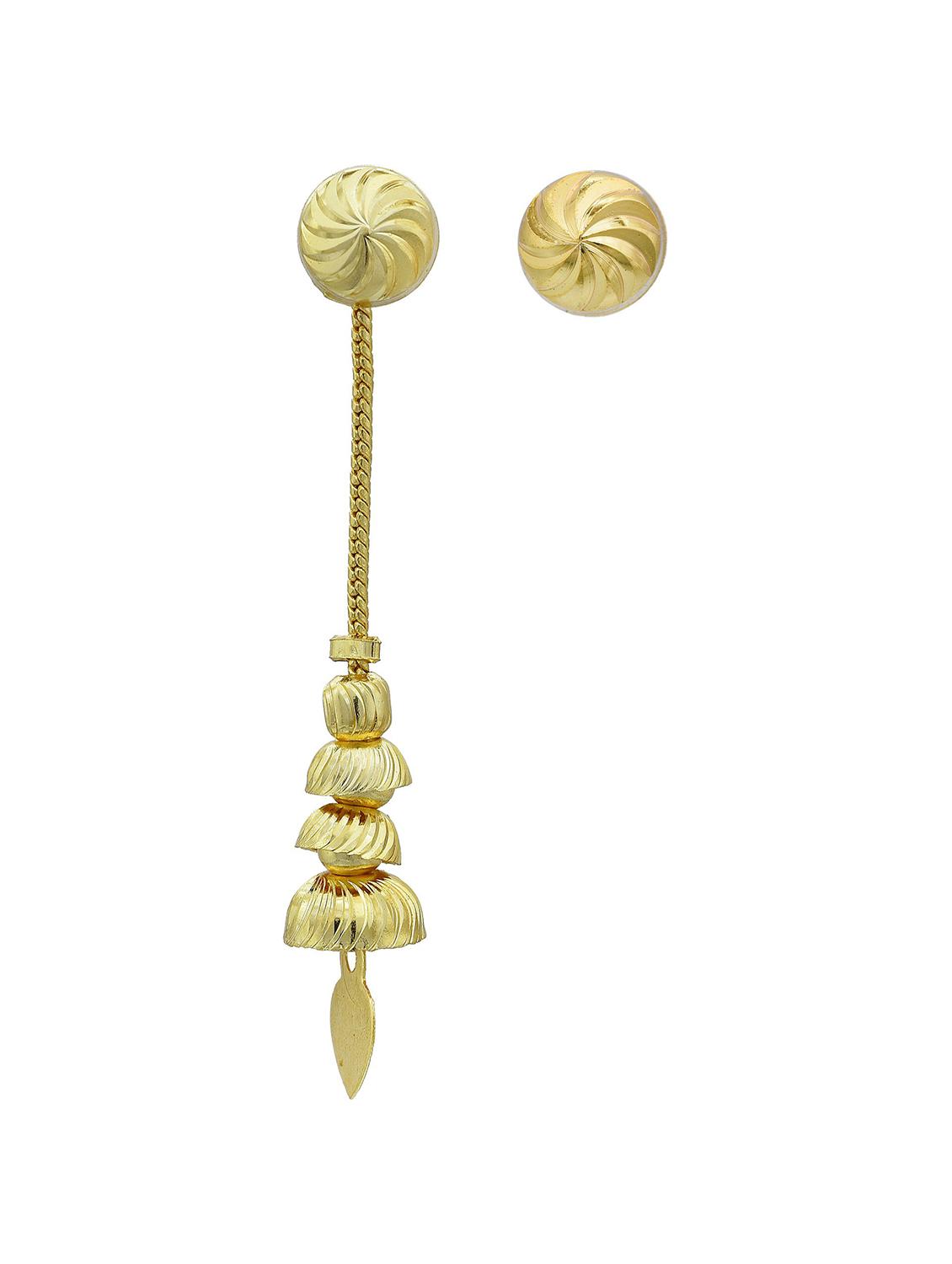 gold brass drop earring - 18534224 - Standard Image - 1