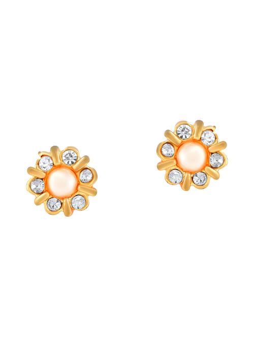 women gold plated stud earring - 18534252 -  Standard Image - 0