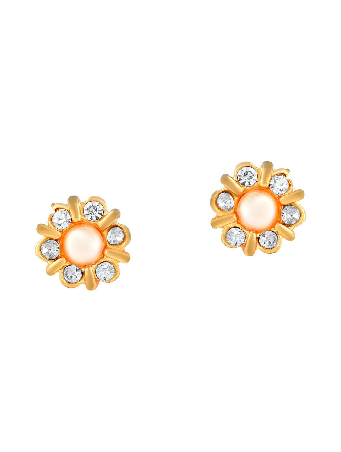 women gold plated stud earring - 18534252 -  Zoom Image - 0