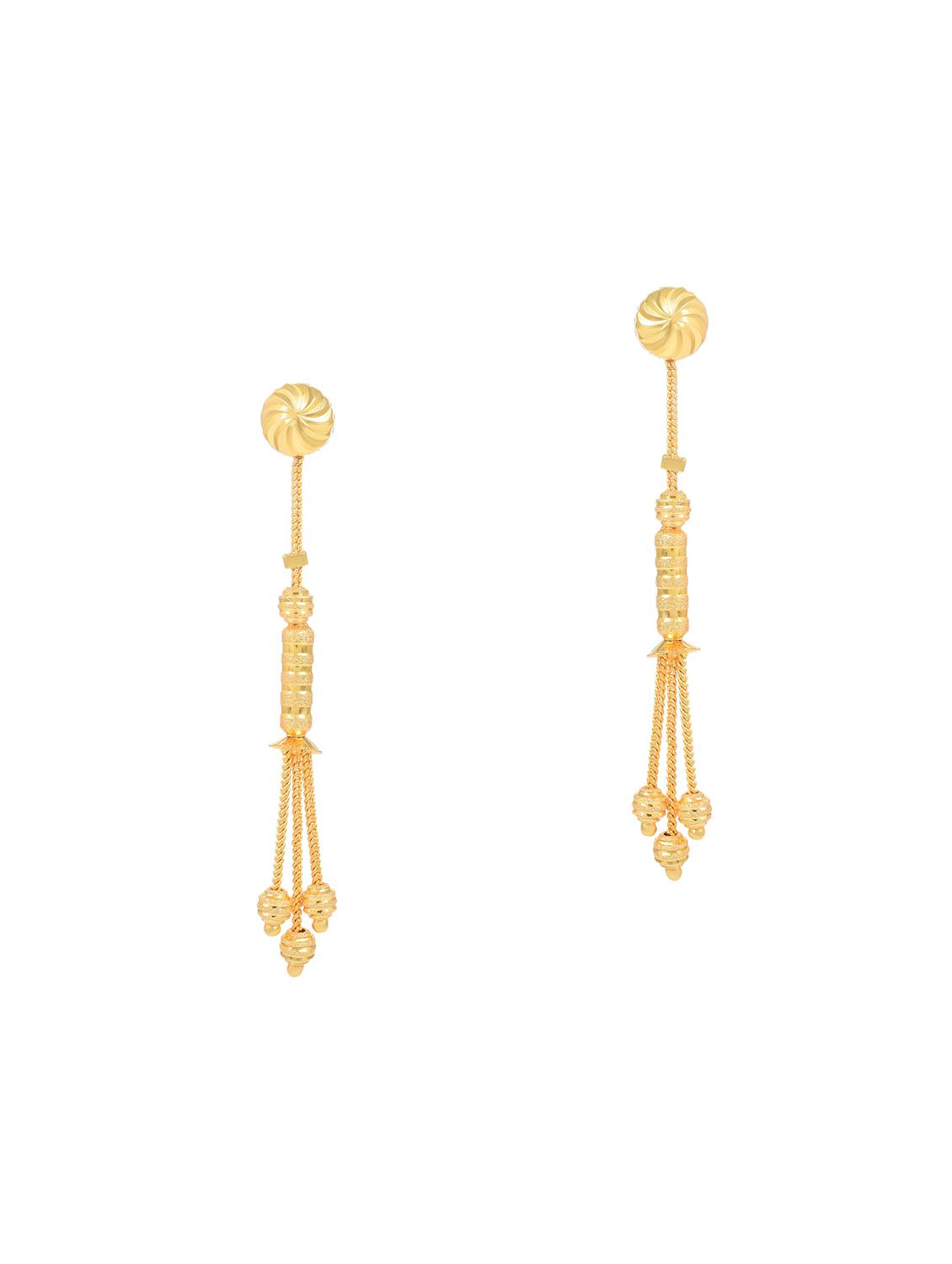 women golden drop earring - 18534281 - Zoom Image - 0